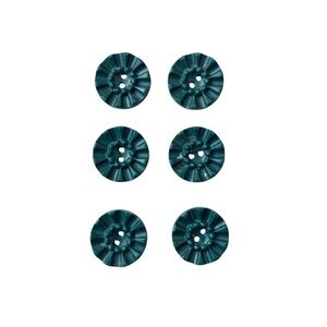 VTG 6 Dark Green Plastic Buttons Two Hole Buttons